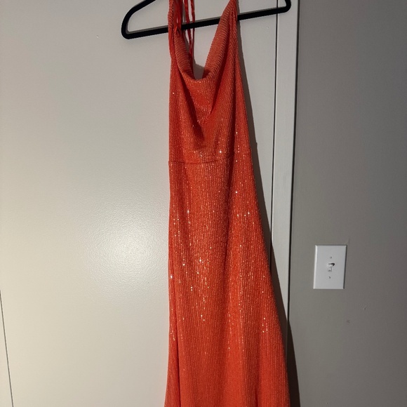 Stella Amour Orange Sequin Dress - Picture 4 of 13